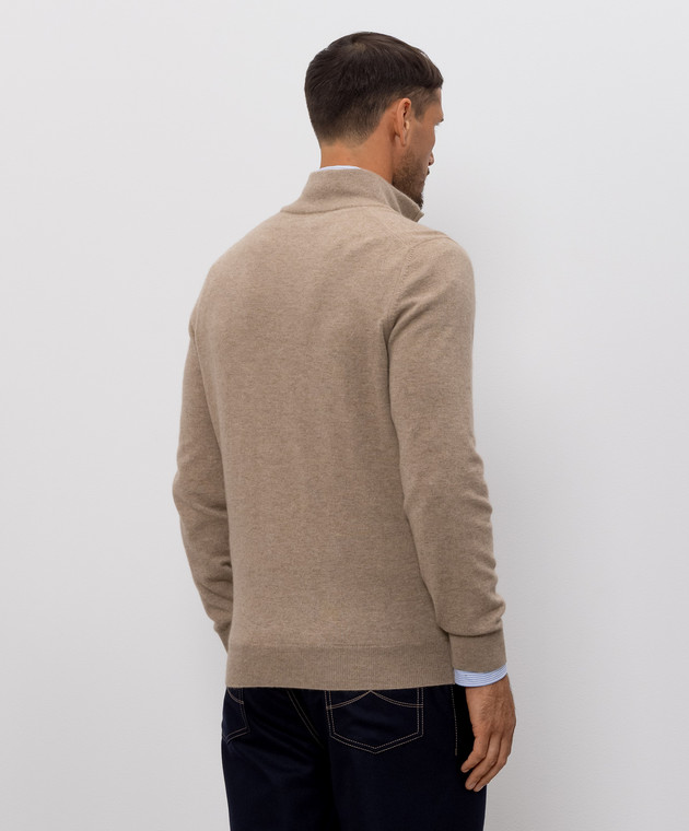 Brunello Cucinelli Бежевий джемпер з кашеміру M2200124 зображення 4