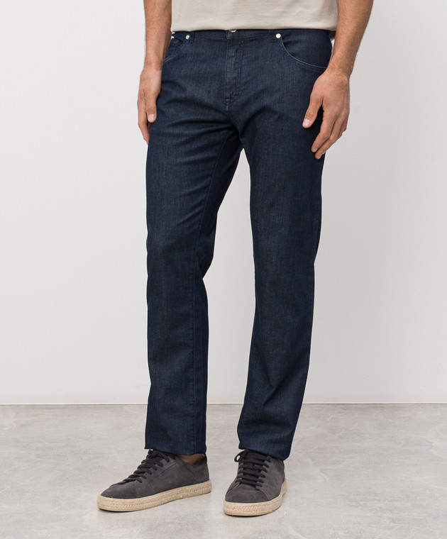 Castangia dal 1850 Сині джинси з вишивкою 5T123S26 зображення 3