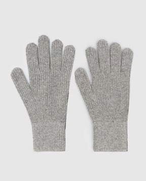Brunello Cucinelli Перчатки серого цвета из кашемира MQS95908