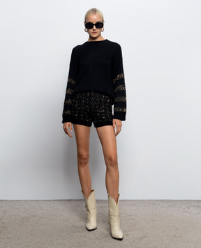 Twinset Чорний светр з вовною альпаки 262TP3530