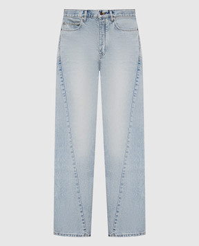 Balenciaga Голубые джинсы с прорехами A001OTTBP48