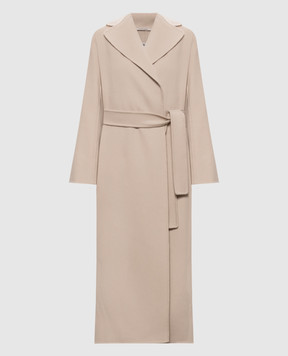 Max Mara Бежевое пальто POLDO на запах из шерсти POLDO