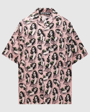 Palm Angels Рожева сорочка Pinup з короткими рукавами PMGG00DS26FAB001