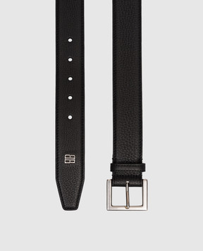 Balenciaga Чорний шкіряний ремінь з логотипом 8469342ABV0