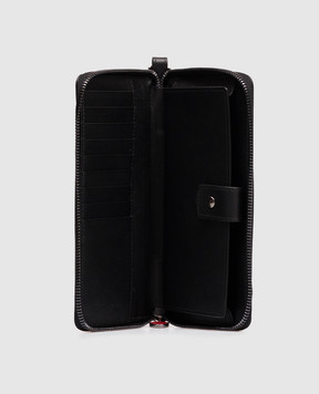 Kiton Черный кожаный кошелек с фактурным логотипом UPEA018N01269