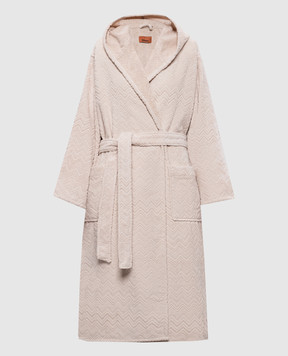 Missoni Home Бежевий махровий халат Chalk в брендовий візерунок 1D3AC99718
