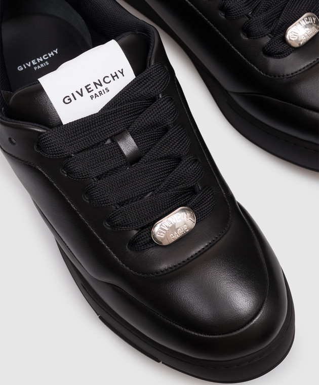 Givenchy Чорні шкіряні кросівки Puffy Yard BH00B7H1YM зображення 5