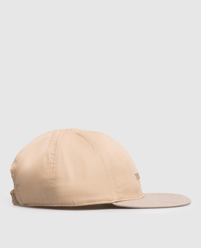 Twinset Бежева кепка з вишивкою логотипа в тон 261TA4391