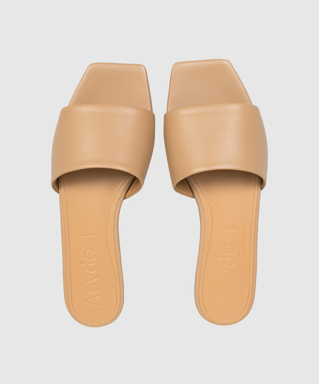 Aeyde Коричневі шкіряні шльопанці Anna FSFLOS8MFL012171700 зображення 4