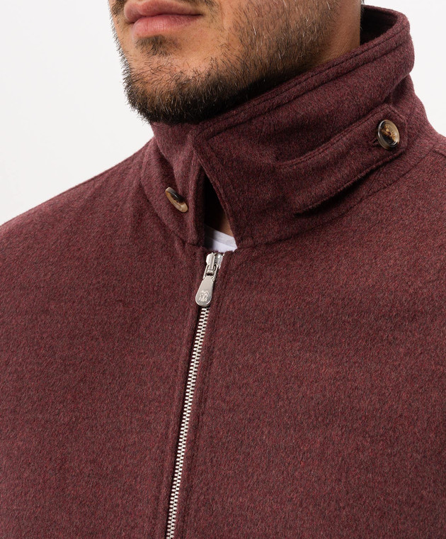 Brunello Cucinelli Бордова куртка з вовни MV4676379 зображення 5