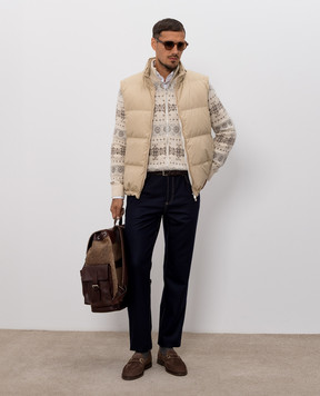 Brunello Cucinelli Бежевий пуховий жилет MV4081611