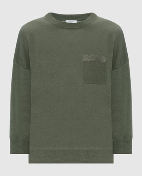 Peserico Зеленый джемпер с льном S99181F129056V