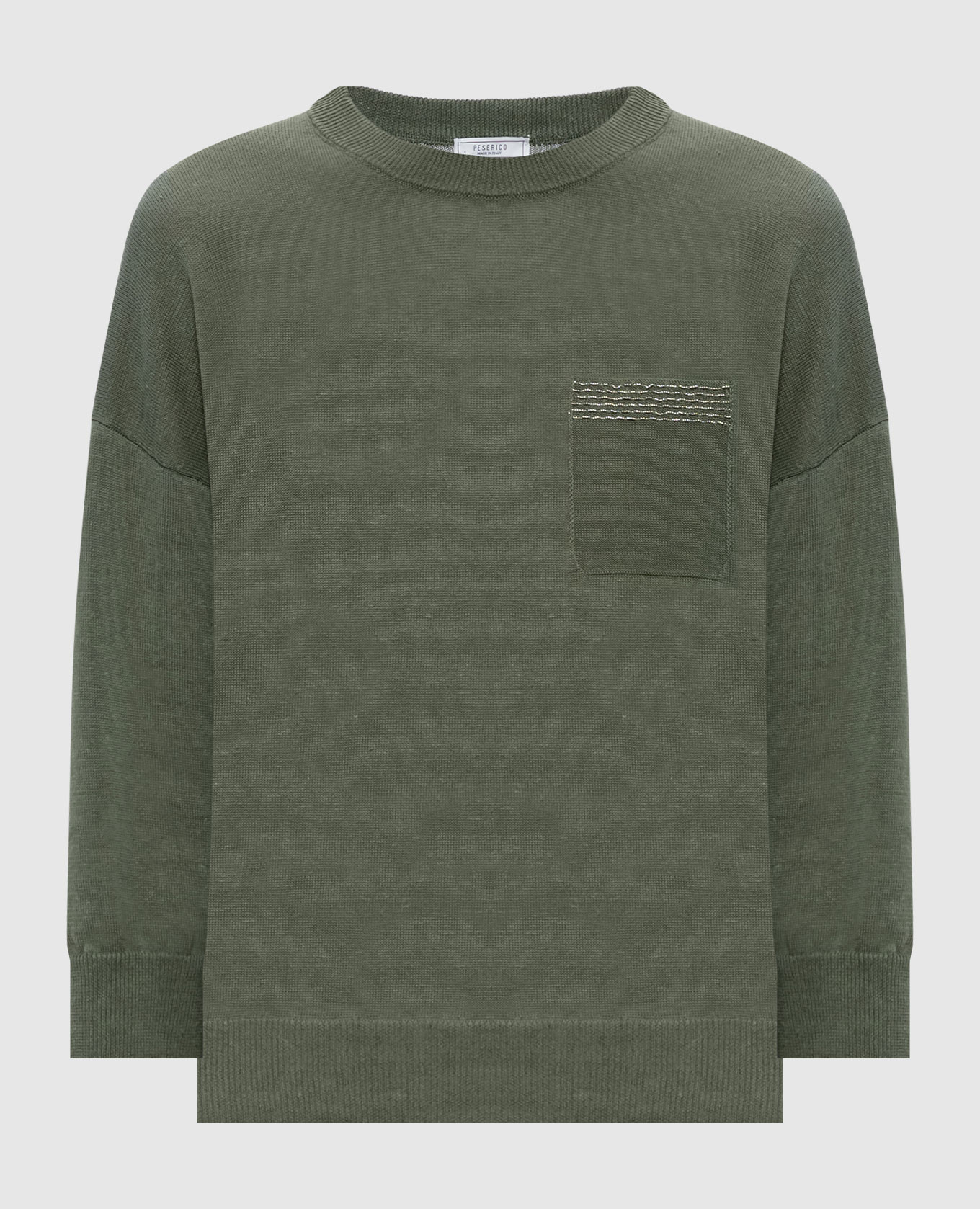 

Зеленый джемпер с льном, Джемпера