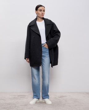 Magda Butrym Голубые джинсы с эффектом потертости DENIM10PANTS362925