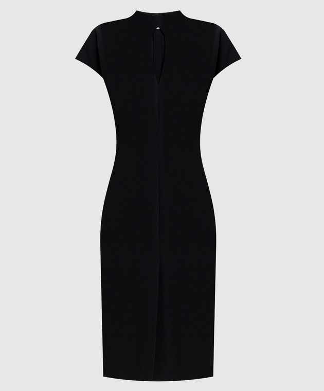 Jil Sander Чорна сукня з вовни з фігурним вирізом J02CT0640J40356