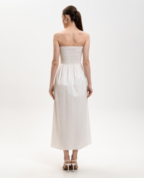 Faithfull Біла сукня міді Jamie FFC19WHT