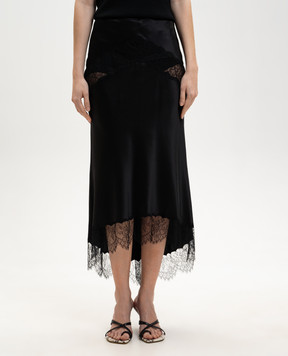 Dolce&Gabbana Чорна спідниця з шовком F4DD1TFU1AU