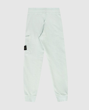 Stone Island Дитячі блакитні спортивні штани з патчем логотипа L1S166200003S004024