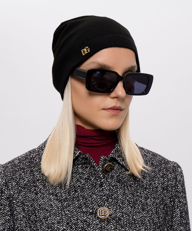Dolce&Gabbana Чорна шапка з кашеміру FXQ30TJBW2L зображення 2