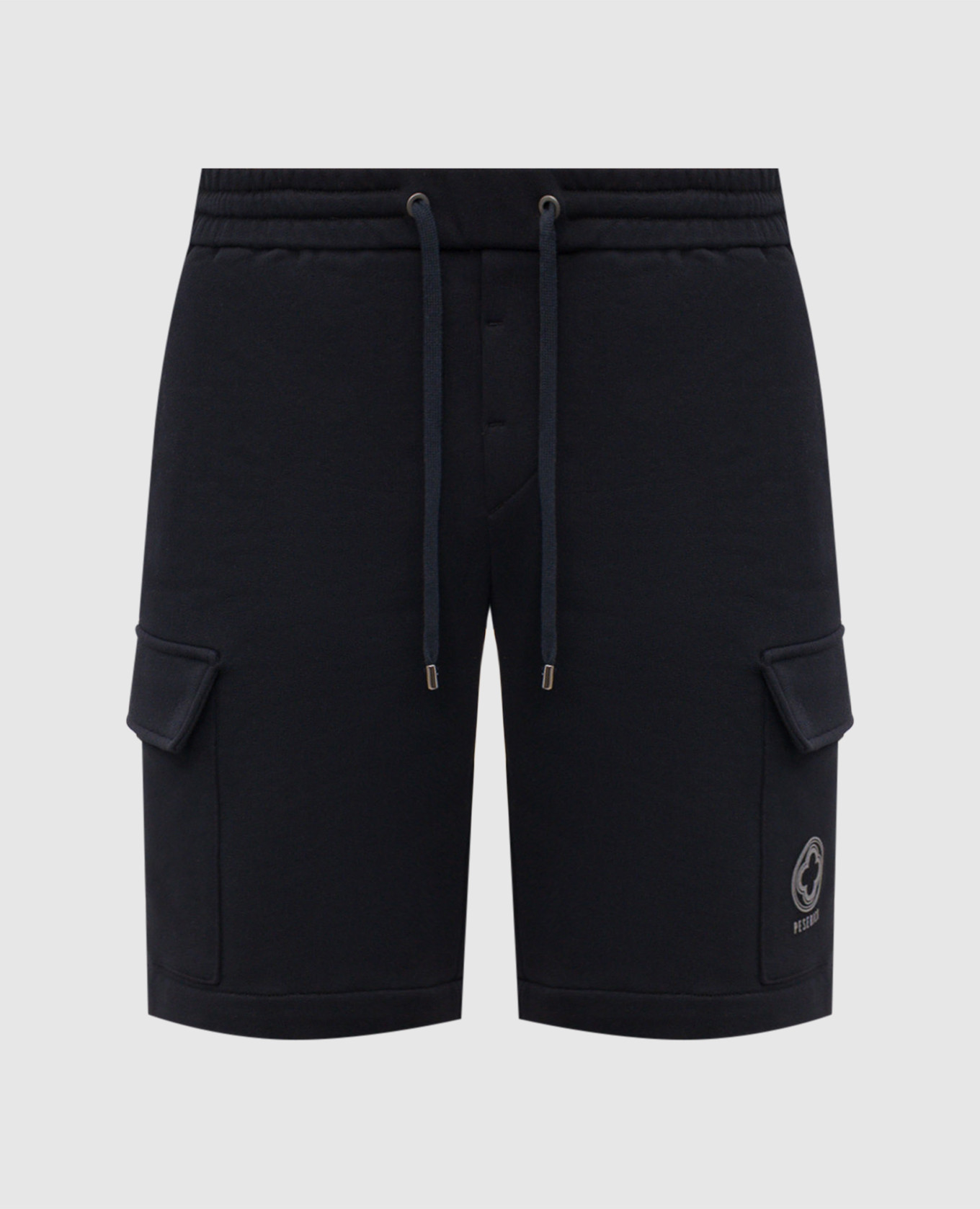 Синие шорты-карго с эмблемой