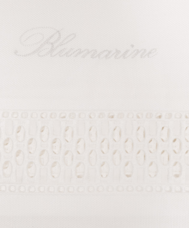 Blumarine Home Белая скатерть Porcellana с вышивкой W0000250027 изображение 3