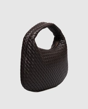 Bottega Veneta Коричневая кожаная сумка-хобо Veneta 873189V66V0