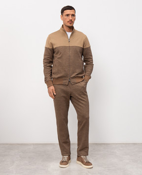 CAPOBIANCO Коричневий спортивний костюм з льоном 20M453DH00C20M704DH00