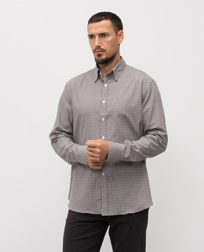 Canali Коричнева сорочка в клітинку GL03662CSL7049