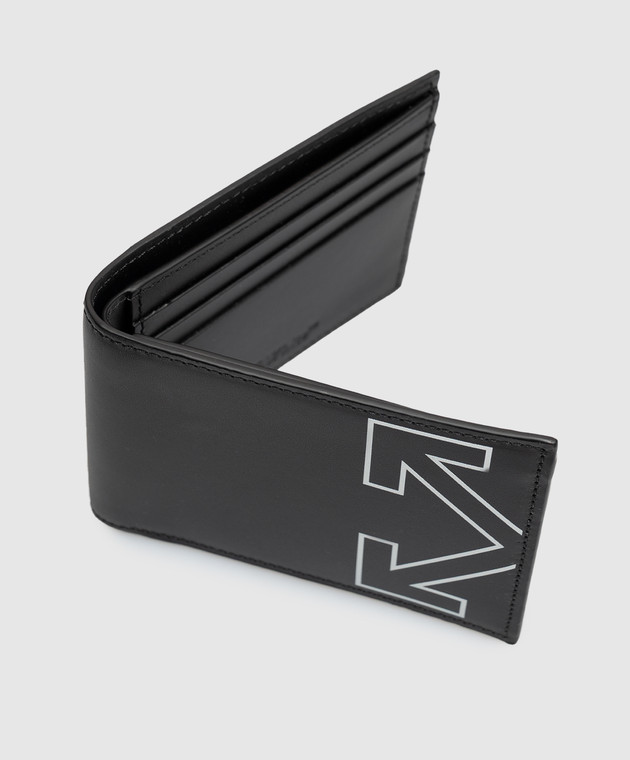 Off-White Чорне шкіряне портмоне Heritage OWMNC06F26LT01 зображення 4