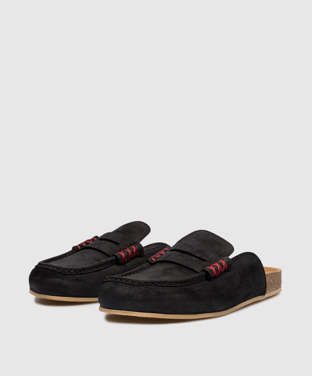 Babe Pay Pls Чорні замшеві мюлі SABOT зображення 2