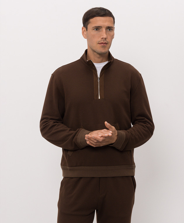 Brett Johnson Коричневий світшот з блискавкою FW26J07JAR10CHE зображення 3