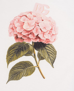 Dolce&Gabbana Дитяча біла футболка в принт L5JTNKG7P1G26