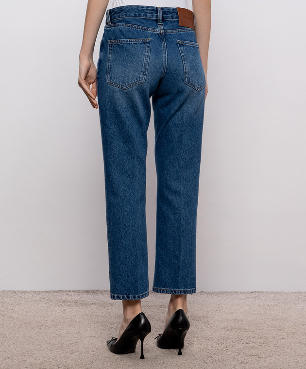 Victoria Beckham Синие джинсы с логотип патч 1326DJE007322B изображение 4