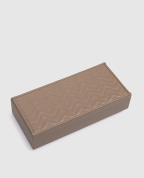 Giobagnara Коричнева шкіряна скринька для канцелярії DSBXTSRV24