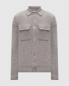 Brunello Cucinelli Сірий кардиган з кашеміру M22703806