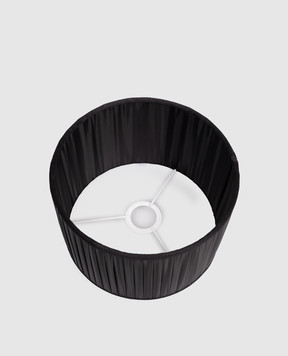 Fornasetti Чорний циліндричний абажур з плісуванням PAR023
