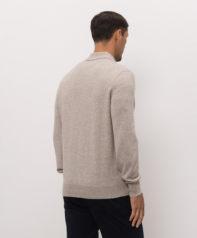 Brunello Cucinelli Бежеве поло з кашеміру MQS00295 зображення 4