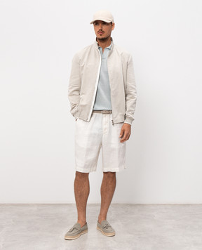 Pini Parma Сіра куртка з льоном BOMBCOLISA