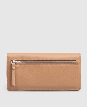 Gianni Chiarini Бежевий шкіряний гаманець з принтом логотипа PF5041GRN