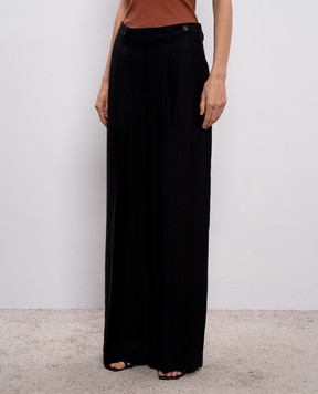 Brunello Cucinelli Чорні штани з льоном MH126P9138