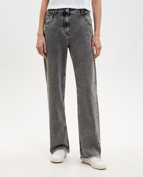 Twinset Чорні джинси з ефектом потертості 261AP2362