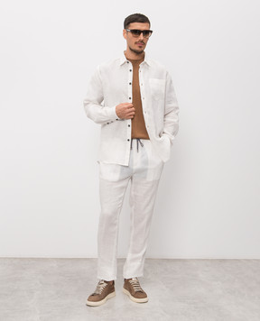 Cashmere&Whiskey Белая рубашка из льна 0331900638