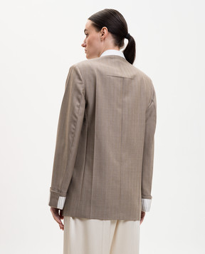 Victoria Beckham Коричневий жакет з вовни 1226WJK007214A