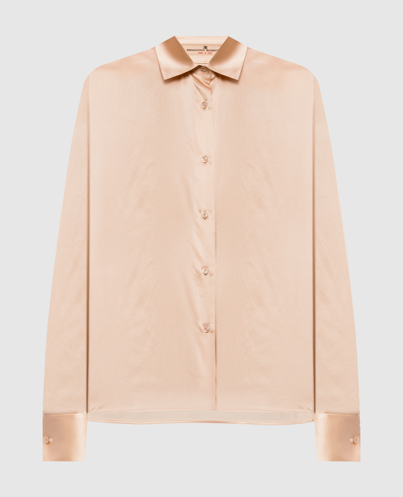 Бежевая блуза из шелка