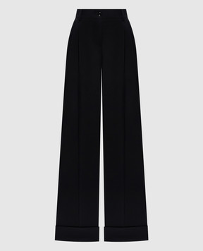 Dolce&Gabbana Чорні штани з вовни FTC02TFUBG6