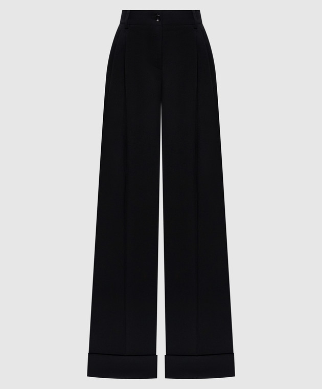 Dolce&Gabbana Чорні штани з вовни FTC02TFUBG6