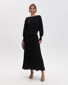 Twinset Черное платье с плиссированием 262TP3250