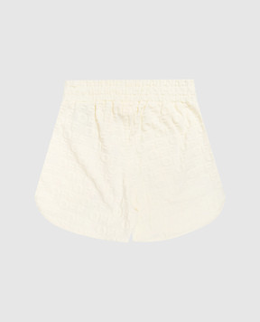 Off-White Дитячі жовті шорти в тканий візерунок OFF 44GCI001S26J001