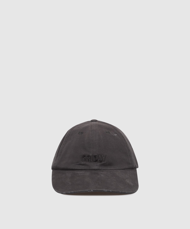Vetements Чорна кепка з вінтажним ефектом UE76CA326B