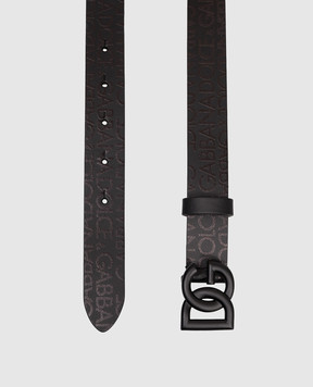 Dolce&Gabbana Дитячий чорний шкіряний ремінь з логотипом EC0083AI668